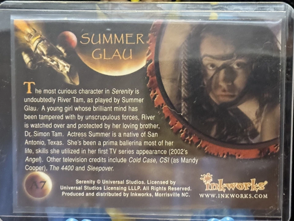 2005 Inkworks Serenity Autograph #A7 Summer Glau As River Tam RARE 🔥 - Image 2 of 3