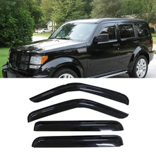 4pcs Out-Channel Sun Rain Guard Vent Shade Window Visors For 07-12 Dodge Nitro