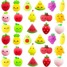 32pcs Mochi Squishy Toys Set for Kids, Mini Squishies Kawaii Fruit Squeeze To...
