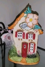 Blue Sky Clayworks BUTTERFLY BUNGALOW Tea LED Candle House Heather Goldminc, NEW