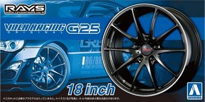 Aoshima 1/24 Model Car Tuned Parts(105)Rays Volk Racing G25 18''Wheels&Tires Set