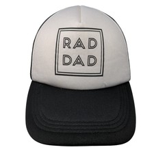 Rad Dad Snapback Trucker Hat Black One Size Adjustable Mesh Back Outdoor Printed