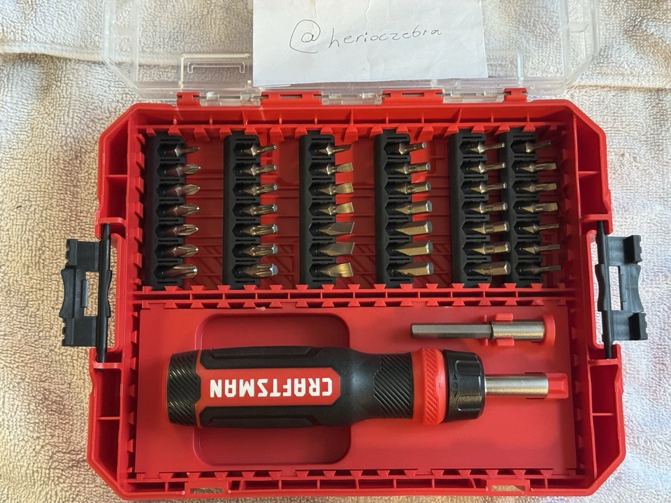 CRAFTSMAN RATCHETING SCREWDRIVER, 44PC (CMHT68017), Red - Image 3 of 4