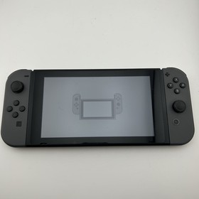 READ - Nintendo Switch HAC-001, Grey Joy-Cons w/ Box, Dock, Case, SD Card