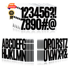 288 Pieces 18 Sheets Letter Stickers,Self Adhesive Vinyl 3 Inch, Black