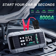 8000A Car Jump Starter Air Pump 150PSI Air Compressor Power Bank For 12V Car