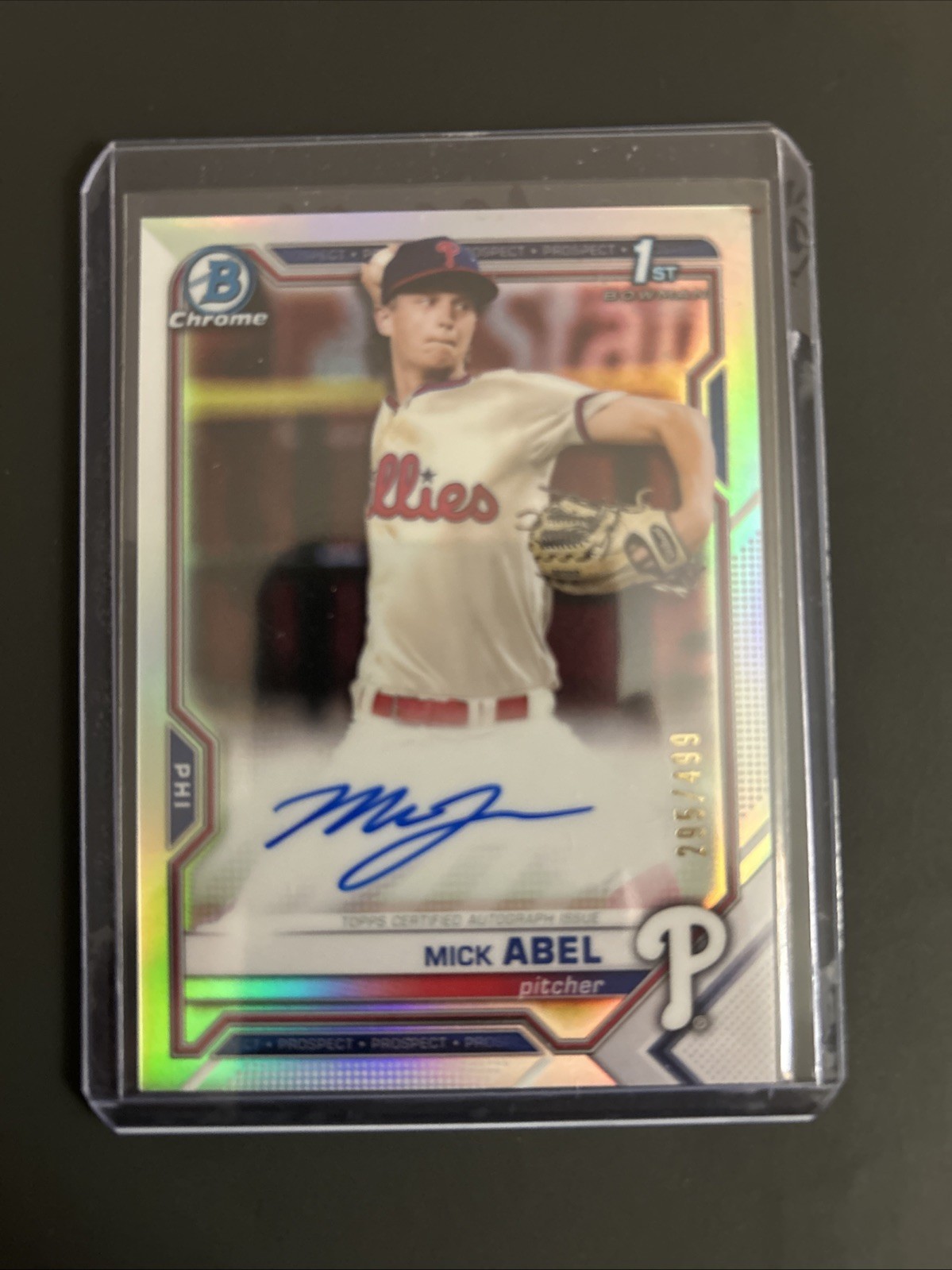 2021 Bowman - Chrome Prospects Autographs Mick Abel #CPA-MAB Refractor /499