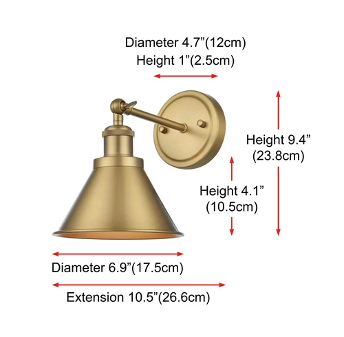 Living District Vaman 7" Wall Sconce In Satin Gold - Picture 7 of 7