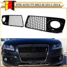 Griglia fendinebbia griglia a nido d'ape nera lucida per Audi TT MK2 8j 2010-2014