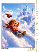 Calvendo Puzzle Lotti's Icy Adventure | 1000 Pieces, Finished Size 25.2 × 18.9 I