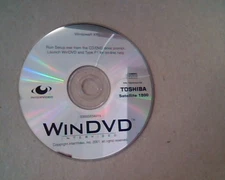 WinDVD Intervideo CD : Toshiba Satellite 1800 : Windows XP 