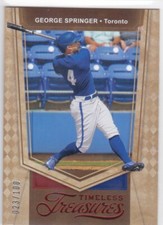 2021 PANINI CHRONICLES TIMELESS TREASURES..GEORGE SPRINGER..RED../100..BLUE JAYS