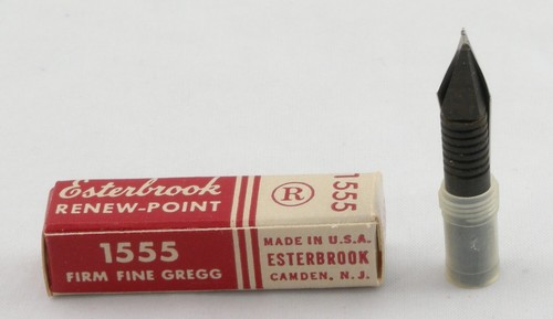 Esterbrook 1555 Fine Gregg Shorthand Fountain Pen Nib - 1950s -New Unused In Box - Picture 2 of 2