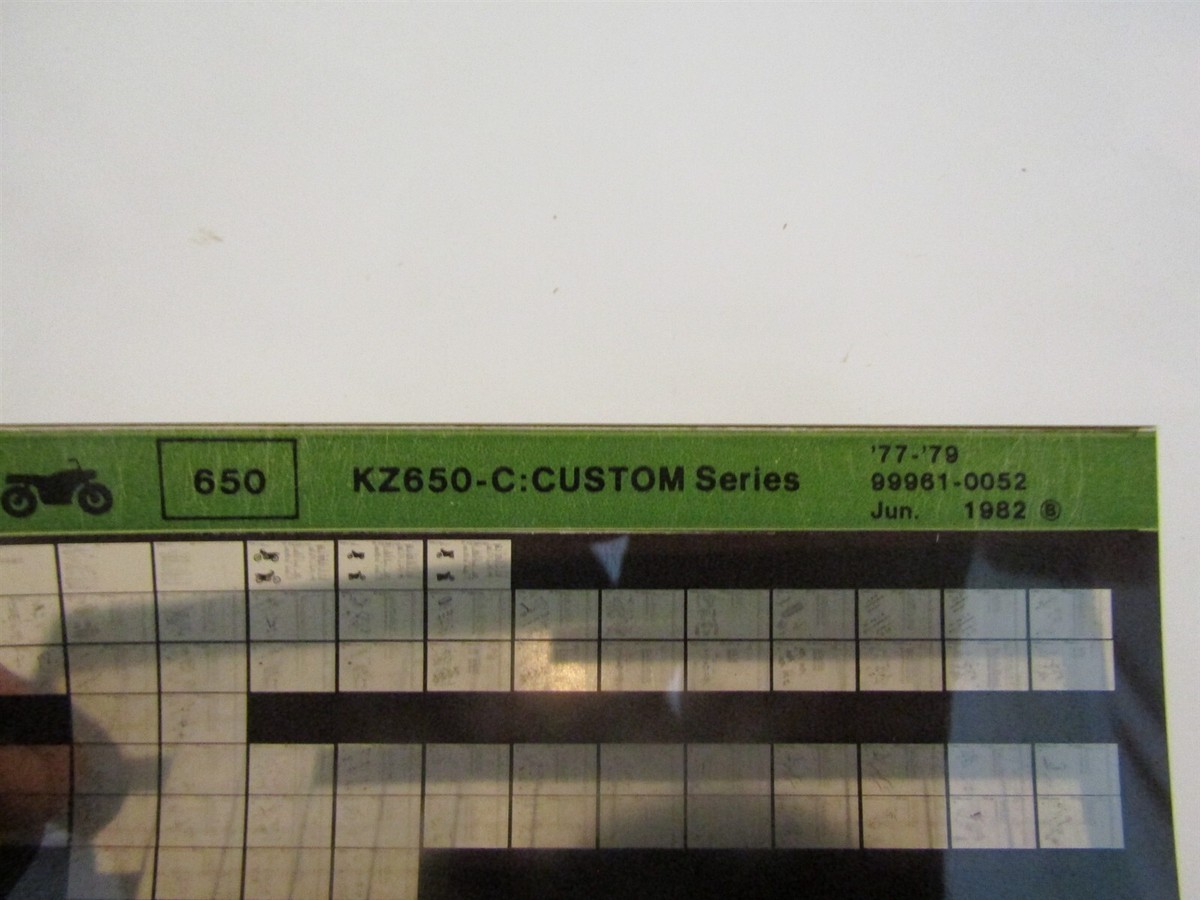 KAWASAKI 1977 - 1979 KZ650-C SERIES MOTORCYCLE MASTER PARTS