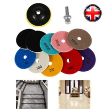 12PCS Diamond Polishing Pads Wet Dry 4 Inch Set Kit For Granite Concrete Marble 1.22 per disc