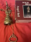 New Vintage Wall Mount Brass Bell Door Knocker Monastery with Chain