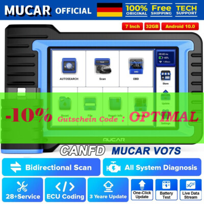 MUCAR VO7 S Auto Diagnosegerät Vollständige Schlüsselcode Scanner OBD2 SYSTEM DE