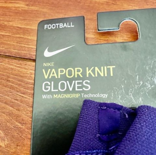 Nike Vapor Knit Elite Magnigrip Football Gloves Purple Mens Sz 2XL