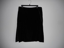 VALENTINO ROMA Black Velour Lace Straight Pencil Skirt Size 46/10 Made in Italy