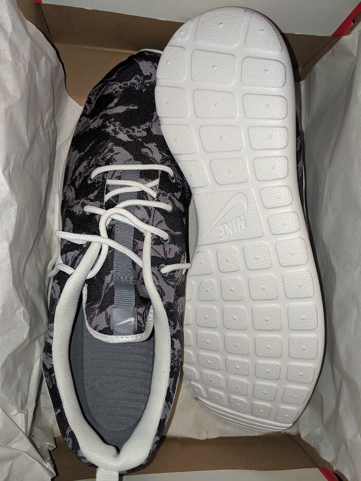 NIKE ROSHERUN ROSHE RUN Print Black Camo Grey White Tiger Retro