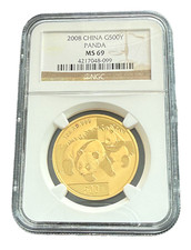 China 2008 Gold 1 oz 500 Yuan NGC MS69 Panda 3098.26 per troy oz