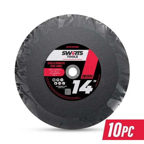 10pc 14" 355mm Cut Off Saw Tool Discs / Wheels for Metal and Stainless Steel - Afbeelding 1 van 4