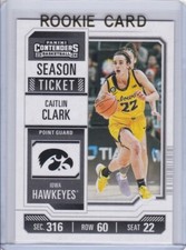 CAITLIN CLARK ROOKIE CARD 2023 Panini Contender Basketball INDIANA FEVER WNBA RC