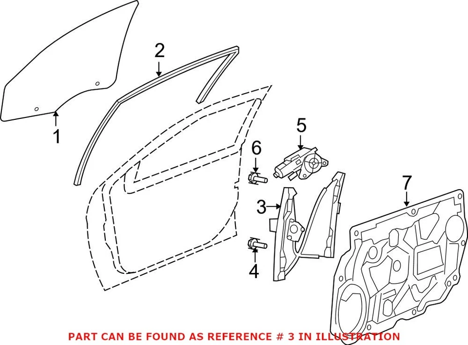 Regulador de ventana izquierda para conductor delantero Mopar original OEM para Dodge Avenger Foto 3 de 3
