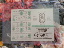 1977-78 HERSHEY BEARS AHL HOCKEY Pocket Schedule UNFOLDED see pictures Rare 