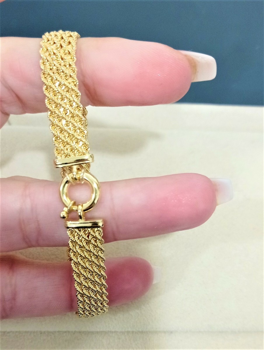 PARURE LUSSO DONNA ORO GIALLO MASSICCIO 750 18K TORCHON OR JAUNE