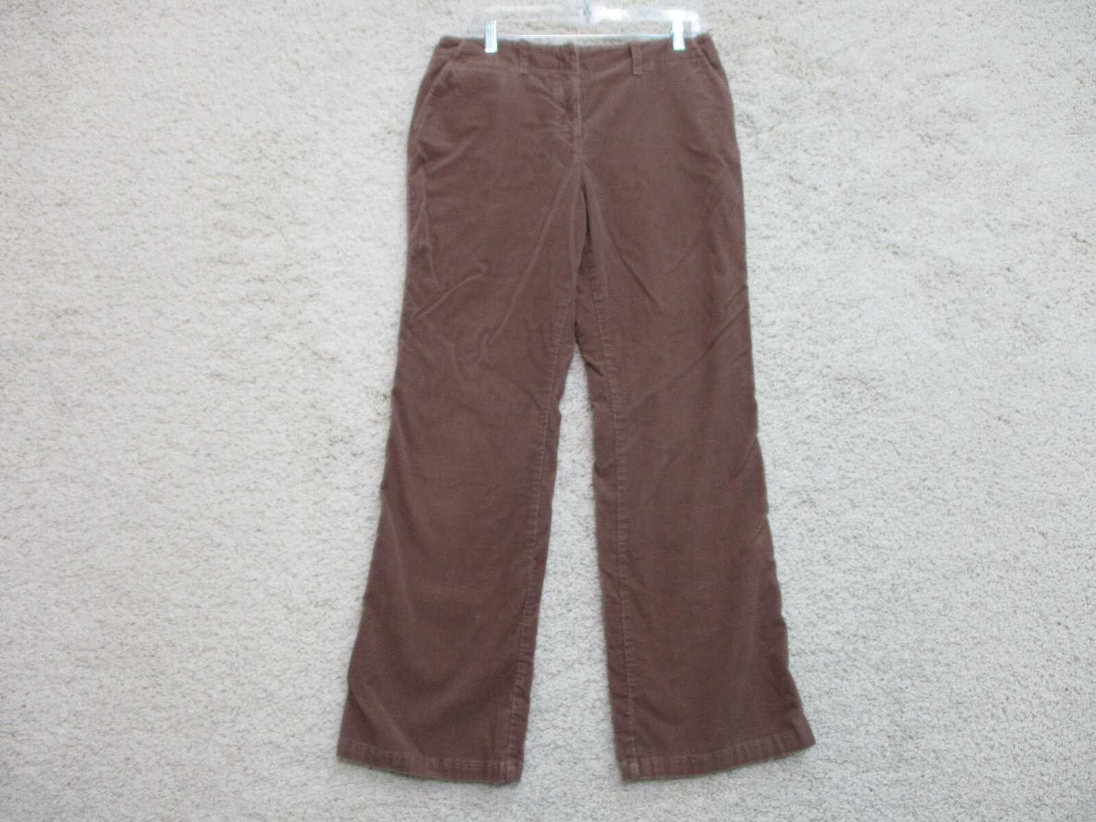 New York & Company Jeans 10 Womens Regular Size Brown Corduroy Straight Casual