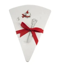 Ganz H1 13.5" H Cheese Snack Board with Spreader Merry Little Christmas EX27121