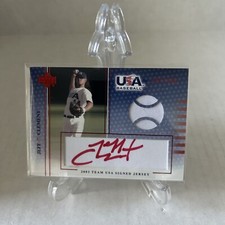 2003 Upper Deck USA Baseball Team Signed Red Ink /350 Jeff Clement Auto #J-10
