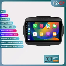 Wireless Carplay Android 13.0 Car Stereo Radio GPS For Jeep Renegade 2016-2020