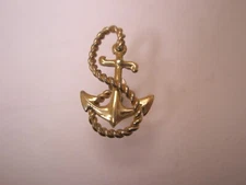 Anchor & Rope Navy Insignia Vintage Tie Tack Lapel Pin h62