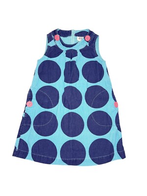 mini boden jumper dress Mini Boden Jumper Dress Size 7 8 EUC White w/ Blue Dots VGUC