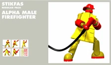 ALPHA MALE FIREFIGHTER AFK36R Action Figure STIKFAS REGULAR PACK Discontinued