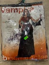 Vampira Vampire Costume Dress Red & Black NEW retail packaging Womens Small S