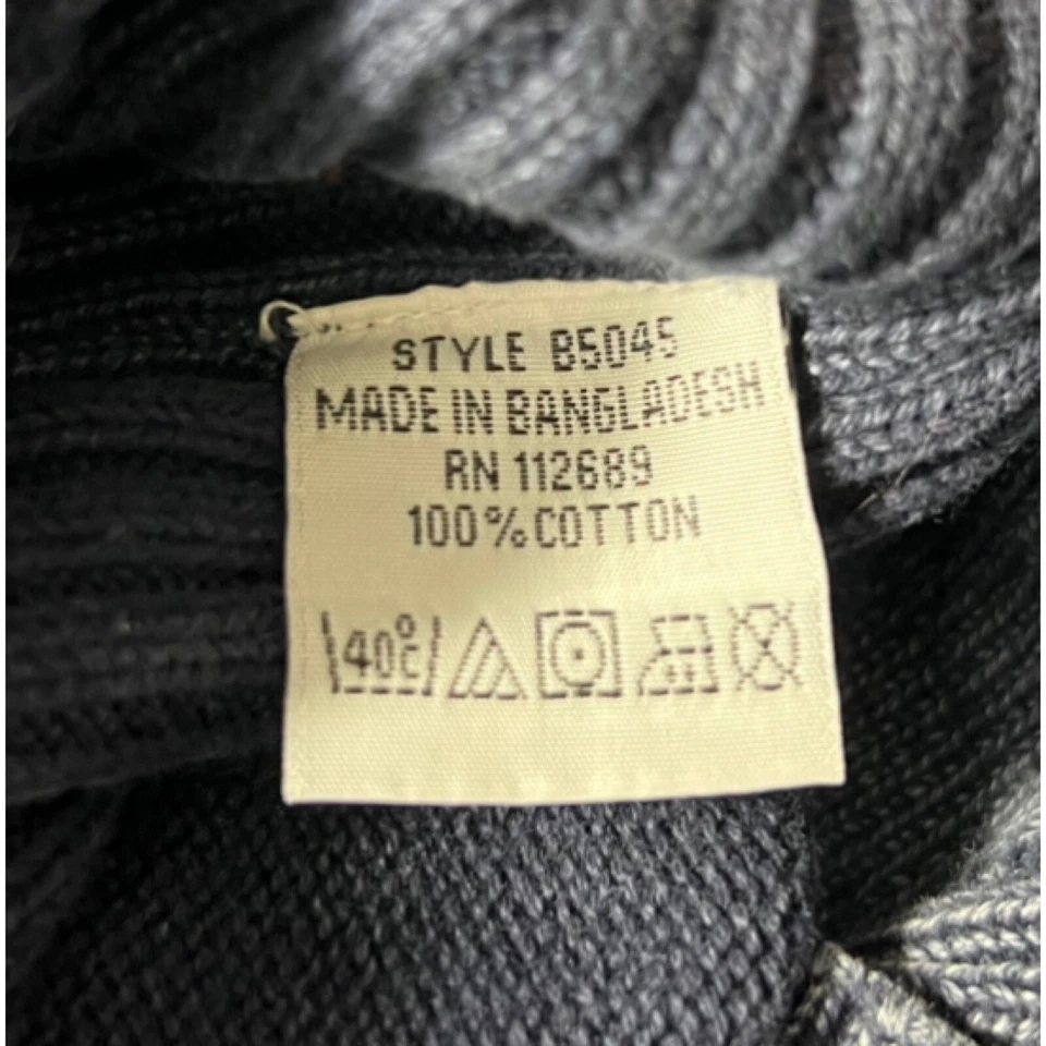 Suéter Pullover BKE Calce Atlético Para Hombres Azul Burnout 1/4 Cremallera Talla Mediana Foto 4 de 4