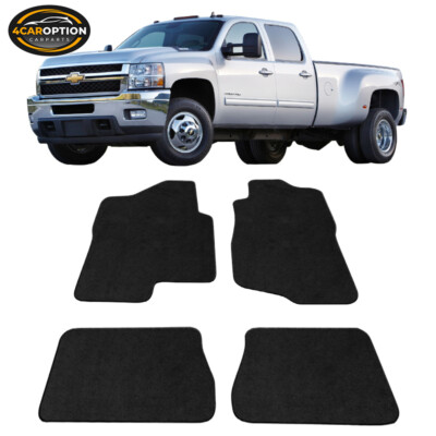 4-Piece Black Nylon Carpet Floor Mats For 00-06 Suburban/Tahoe, 00-07 Silverado