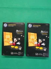 Lot/2 HP Advanced Photo Glossy Paper 100 sheets per package 4" x 6" High Quality