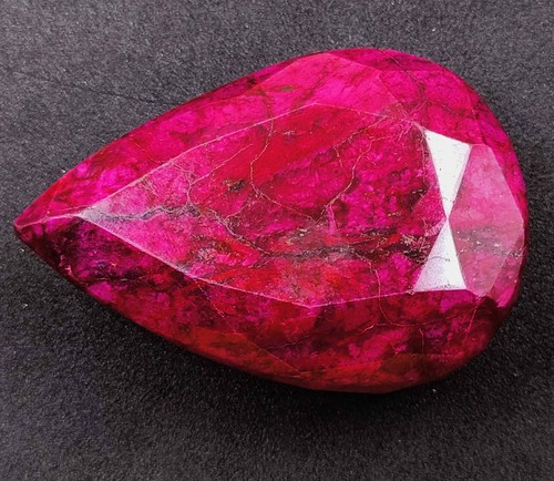 618Ct EGL Natural African Pigeon Blood Red Ruby Rare Pear Cut Loose Gemstone AKM - Picture 6 of 10