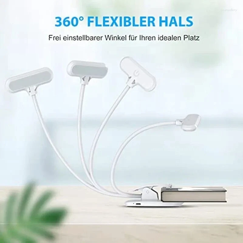 Tischlampe Leselampe Buch klemmleuchte 9 LED mit 3 Farbtemperaturen und dimmbar - Bild 2 von 4