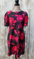 TOMMY HILFIGER Women Sz 6 Dress (HAS SOME SCUFFING) Red Black MSRP $129 NEW