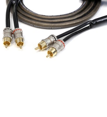 KnuKonceptz Krystal Twisted Pair OFC 2 Channel Smoke RCA Cable 1 Meter