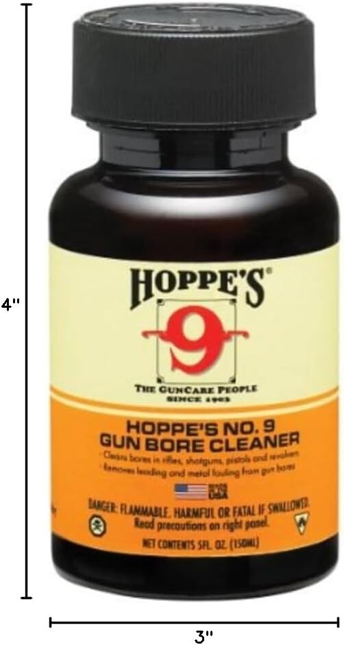 Hoppe's No. 9 Gun Bore Cleaning Solvent 5 Ounce Bottle 904, Free & fast  Ship