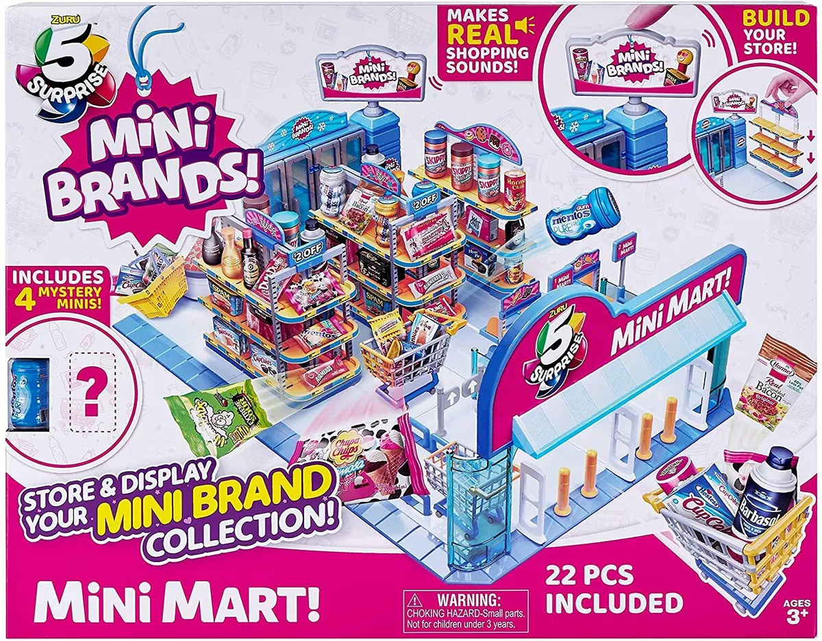 5 Surprise Brands Toy Shop Playset Series 1 by ZURU with 5 Exclusive  Mystery Mini , Store and Display Your Collectibles Collection! , White