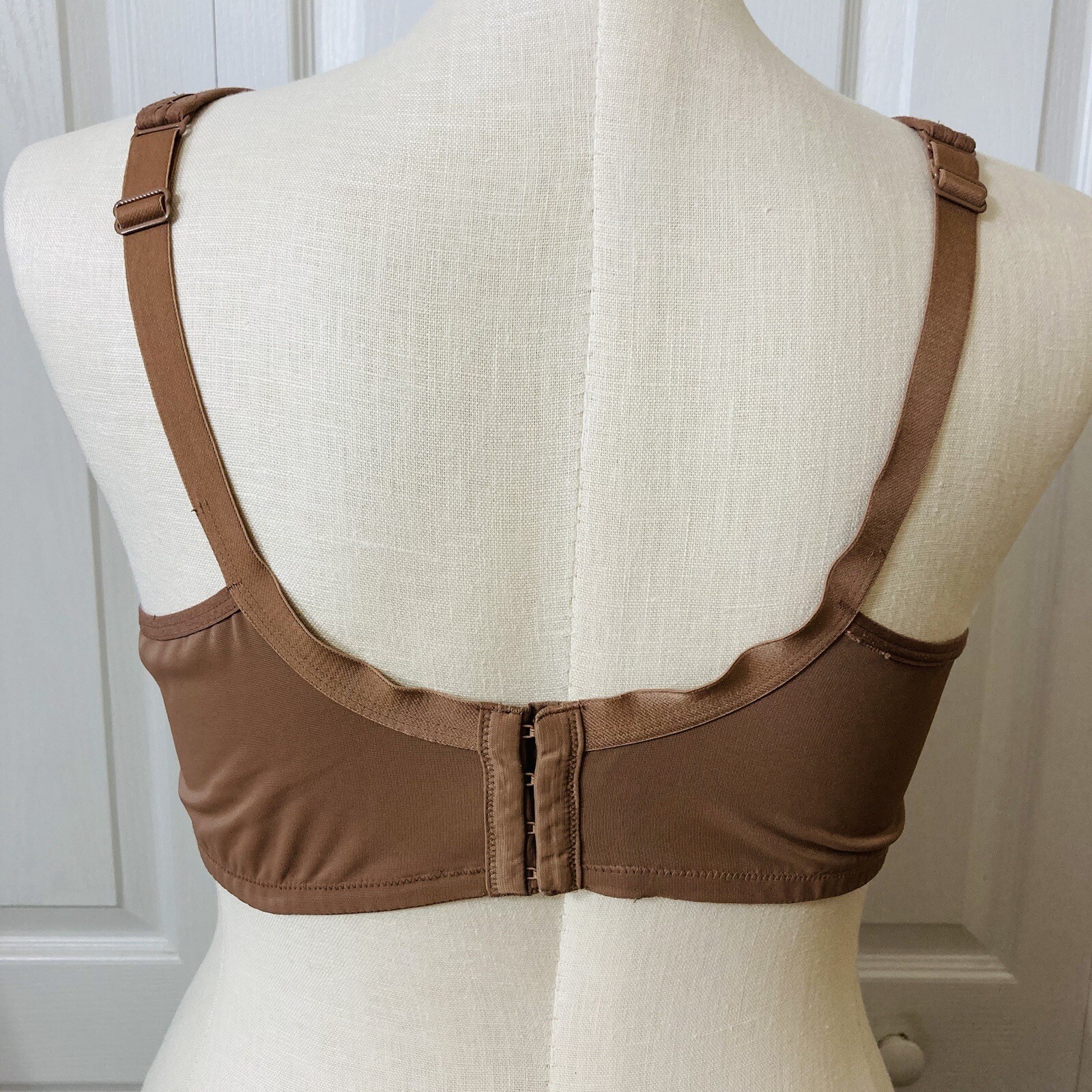 Cacique 46D Bra Underwired Solid Brown Lightly Pa… - image 13