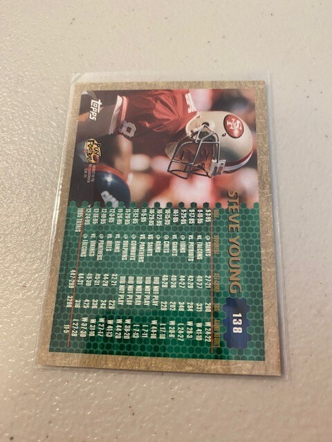 Steve Young 1996 Topps Chrome 3000 Yard Club Card #138 NFL San