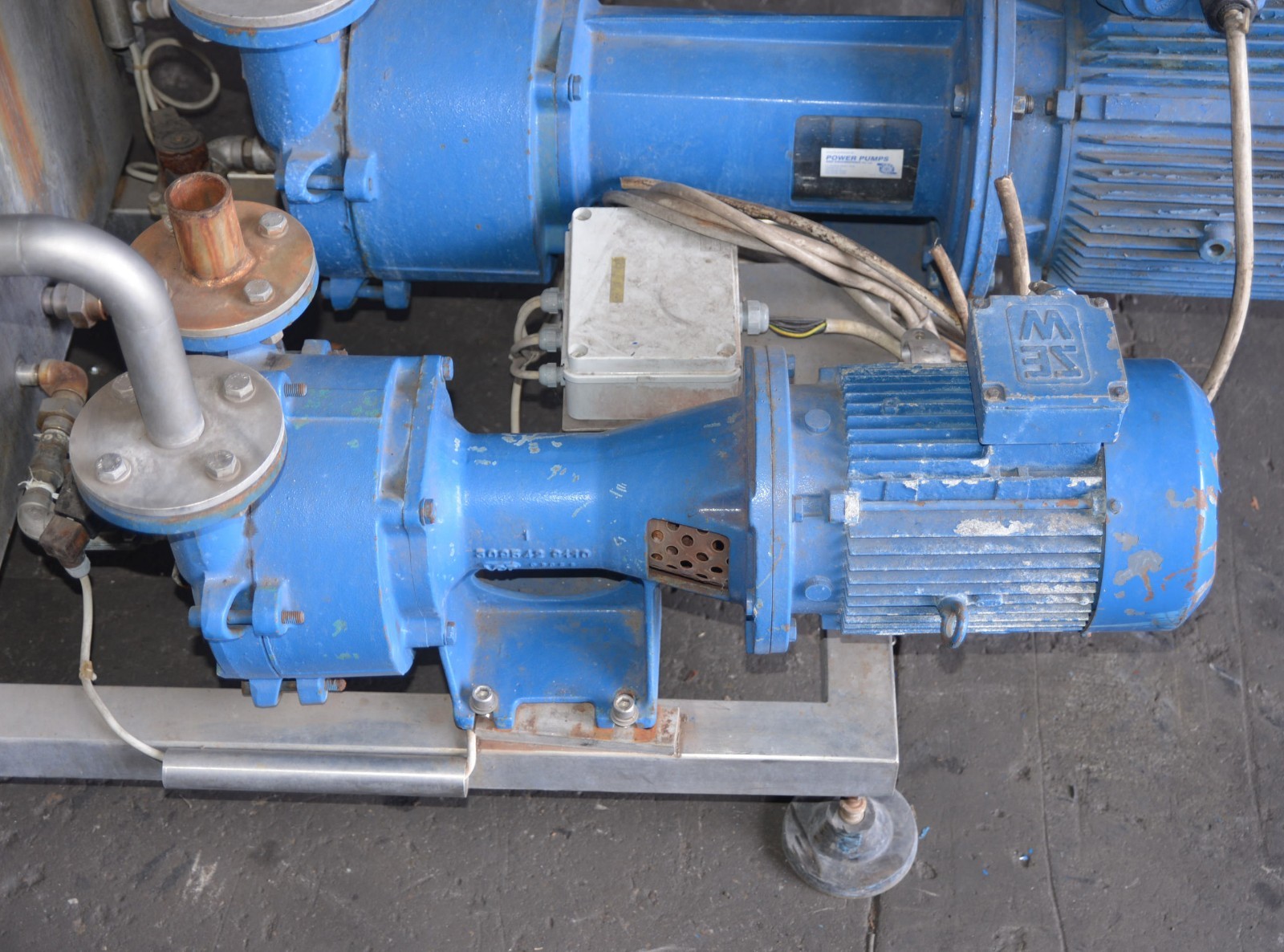 Dual Robuschi liquid ring vacuum pump skid 11KW motor STAINLESS seal